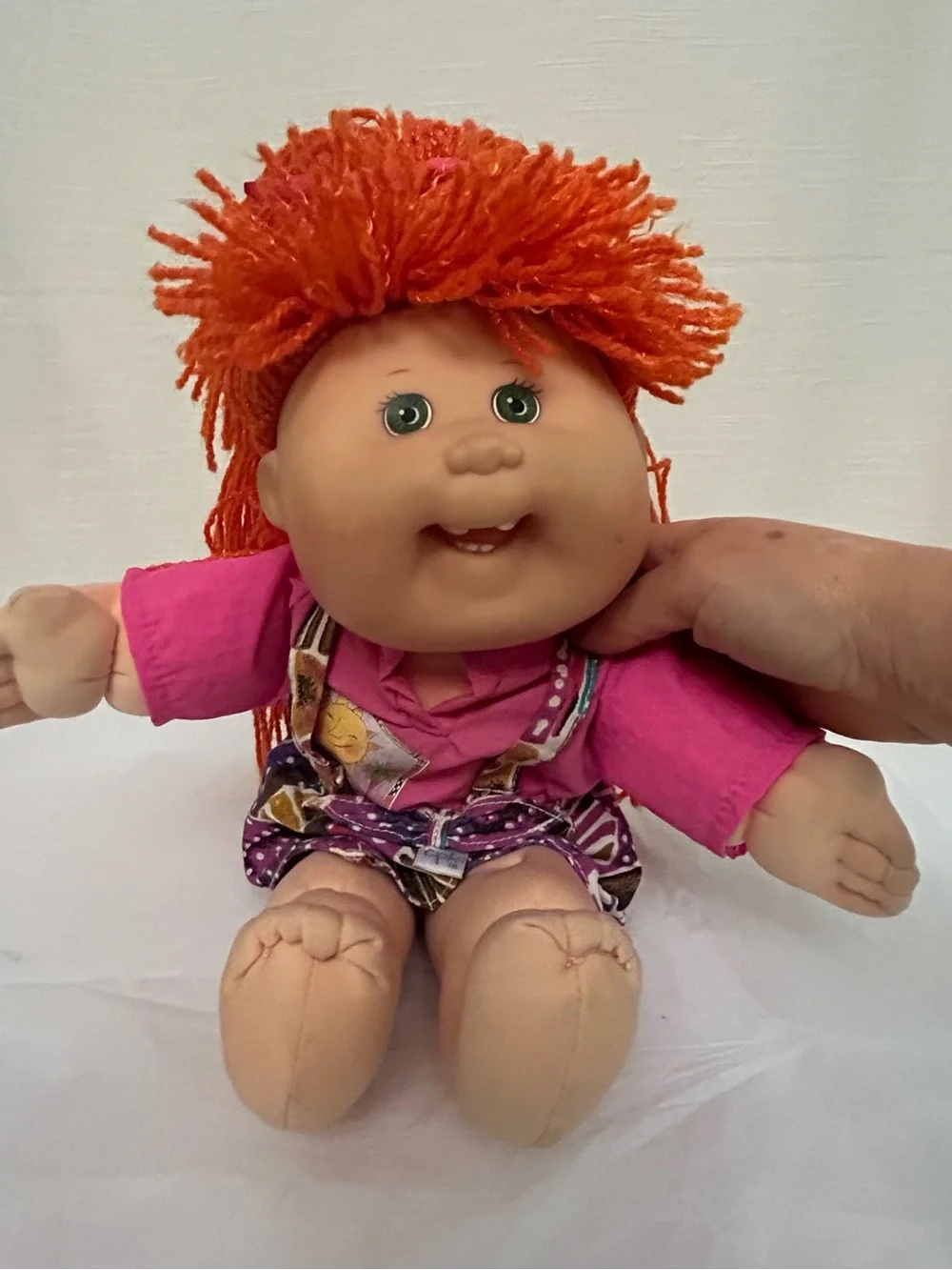 Vintage 1995 Cabbage Patch Doll with Orange Yarn Hair‎ - Kids Toy